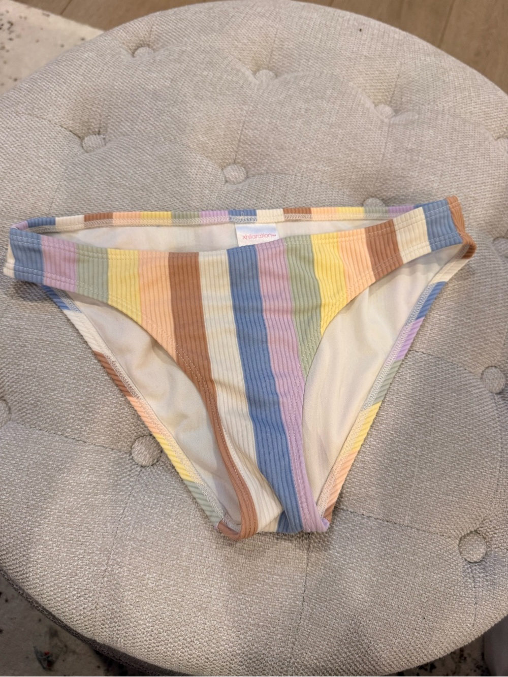 Striped Pastel Kids Bikini Bottoms - Multi